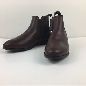 Primark Womens 10 Wide Width Brown Faux Leather Booties Low Heel